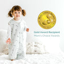 Tealbee DREAMSUIT: Toddler Sleep Sack with Feet 2T 3T - 0.8 TOG Lightweight Baby Wearable Blanket for Walkers - Rayon Made from Bamboo, Organic Cotton Sleeping Bag - Croissant by TinyTreasures Baby Boutique