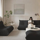 Luxury Sofa Couch Chair, Lazy Floor Seating, Fireside Bean Bag Chair, Ergonomic Tatami Sofa Lounger for Living Room, Bedroom, Office, 3 Seat, Black by CozyNest Decor