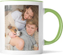 Custom Mug Upload Your Picture Personalized Coffee Mug with Photo Text Name Customized Cup Unique Ideas Gifts for Men Women Mom Dad Girlfriend Boyfriend Friend Family (Green, 11oz) by TinyTreasures Baby Boutique