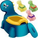 Potty Seat Baby Training Chair Boys Girls Toddler Dinosaur Comfortable children 1-5 years old Baby toilet Animal seat with lid back potty trainer (blue) by TinyTreasures Baby Boutique