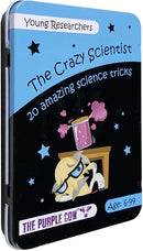 The Crazy Scientist Science Tricks Card Set - Young Researchers 20 Amazing Science Tricks. For Learning & Education - STEM Educational Games for Kids, Boys & Girls, with Instructions by TinyTreasures Baby Boutique