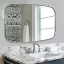 ANDY STAR Chrome Oblong Mirror, 36x48 Inch Polished Chrome Oval Mirror for Bathroom with Stainless Steel Metal Frame, Wall Mouned for Bathroom, Living Room, Entryway by CozyNest Decor