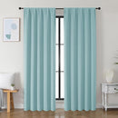 Simplebrand Ava Aqua Blackout Curtains for Bedroom 84 Inch Length 2 Panels Set, Solid Thermal Insulated Privacy Living Room Window Treatment Curtains Blackout Drapes, W50 x L84 Inch, Aqua by TinyTreasures Baby Boutique