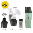 CERES CHILL Mini Breastmilk Chiller Demigoddess, Up to 12 oz. Reusable Storage Container, Keeps Milk at Safe Temperatures for Up to 16 Hours, Bottle Cooler, Connects w/Most Pumps (Zen Green) by TinyTreasures Baby Boutique