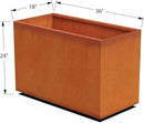 Tall Corten Steel Planter Box – 36x24 Inch Large Rectangular Planter for Outdoor Patios & Gardens | Heavy Duty Metal | Made in USA, Fully Assembled by GreenHaven Gardens