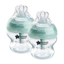 Tommee Tippee Advanced Anti-Colic 5 oz BPA Free Baby Bottles, Newborn 0+ Months, Slow Flow Breast-Like Nipple, Unique Design Keeps Air Away from Milk and Baby, Clear, Pack of 2 by TinyTreasures Baby Boutique