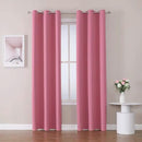 ChrisDowa Grommet Room Darkening Curtains for Bedroom and Living Room - 2 Panels Set Thermal Insulated Blackout Curtains (Pink, 42W x 84L ) by CozyNest Decor