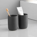 Toothbrush Holders for Bathrooms - 1 Cups Ceramic Toothbrush Toothpaste Holders, Grey Bathroom Tumbler Cups Reusable Toothbrush Mouthwash Cup, Bathroom Counter Organizer. by CozyNest Decor