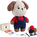 Crochet Animal Kit – 10in Adorable DOG, Amigurumi Crochet Kit For Intermediate Advanced Level, Kids Knitting Kit With Detailed Videos Tutorials, Yarn, Crochet Hook, Best Gift For Crochet Lovers(DOG) by TinyTreasures Baby Boutique