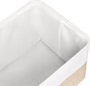 Kntiwiwo Large Fabric Foldable Storage Bin 17" x 11.8" x 9.8" Storage Baskets with Handle Large Cube Storage boxes for Closet, Shelves, Home, Set of 3, Beige by CozyNest Decor