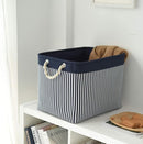 TcaFmac Organization and Storage Basket for Shelves - Large 2 Pack 16x12x12 inch Fabric Storage Cubes, Collapsible Storage Bins for Gift Closet Cloth Toy Books Kids (Navy Patchwork) by TinyTreasures Baby Boutique