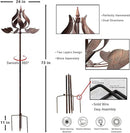 Tulip Wind Spinners Yard Garden - Large Copper Wind Sculptures & Spinners Outdoor Metal, Kinetic Yard Art Windmill Decor for Patio, Lawn (W24 x H73) by GreenHaven Gardens