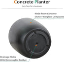 Concrete Planter Outdoor Indoor, Large Cement Plant Pots for Trees Flowers (Black, 18 inch) by GreenHaven Gardens