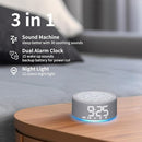 Upgraded 【3 in 1】 White Noise Sound Machine Alarm Clock Night Light with Double Alarms Backup Battery 30 Sleeping Sounds for Baby Kids Adults 32 Level Volume 5 Timers Memory Function 15 Wake Up Sounds by TinyTreasures Baby Boutique