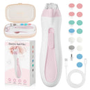 Baby Nail Trimmer Electric, 15 in 1 Baby Nail Clippers for Gentle Nail Care, Rechargeable Baby Nail File Electric with Light &15 Grinding Pads for Infant Toddler, Pink by TinyTreasures Baby Boutique