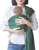 Ring Sling Baby Carrier, Soft Linen Cotton Baby Sling Carrier Newborn to Toddler, Baby Wrap Carrier for Plus Size Parents, Perfect Shower Gift, Green by TinyTreasures Baby Boutique