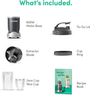 nutribullet Personal Blender for Shakes, Smoothies, Food Prep, and Frozen Blending, 24 Ounces, 600 Watt, Gray, (NBR-0601) by TinyTreasures Baby Boutique
