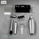 14-Piece Cocktail Shaker Set Bartender Kit with Black Stand, Bar Tool Set for Drink Mixing Bartending Kit Bar Sets Accessories: 750ml(25oz) Shaker, Jigger, Muddler, Cocktail Recipes (Silver) by CozyNest Decor