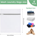 4Pcs Laundry Bags Mesh Wash Bags, 20 X 24 Inches Large Mesh Laundry Bags, Durable Delicate Laundry Bag for Travel, College, Dorm, Family And Apartment Dwellers, White by TinyTreasures Baby Boutique