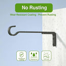 14.17 Inch Black Heavy Duty Outdoor Plant Hangers for Hanging Baskets, Iron Hanging Plant Brackets for Hanging Plants Outside, Metal Plant Hooks Plant Wall Hooks for Hanging Lantern (2 pcs) by GreenHaven Gardens