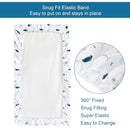 SPRINGSPIRIT Pack and Play Sheets, Pack n Play Sheets Ultra Soft, Mini Crib Sheets 4 Pack, Pack n Play Mattresses Sheets Compatible with Graco Pack n Play, Soft and Breathable, Aqua, Aqua + White by TinyTreasures Baby Boutique