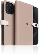 D8 Edition Full Grain Leather Wallet Case for iPhone 15 Pro - [2-in-1] Handcrafted Detachable Diary Style with Magnetic MagSafe Back Cover and Snap Closure, Gift Box Included (Light Cream) by TinyTreasures Baby Boutique