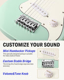 Donner 30 Inch Junior Electric Guitar Beginner Kit ST Style Mini Electric Guitar Starter Package for Teens with Amp, 600D Bag, Tuner, Picks, Cable, Strap, Extra Strings DSJ-100 by TinyTreasures Baby Boutique