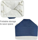 TcaFmac Organization and Storage Basket for Gifts Empty - 16x12x12 inch Large 2 Pack Collapsible Storage Bins for Shelves, Fabric Storage Cubes for Organizing Cloth Toy Kids (White & Jean Blue) by CozyNest Decor