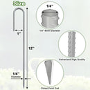 VVOKGO Rebar-Stakes-12-Inch J Hook Galvanized Tent Stakes Heavy Duty, 4-Pack Ground Chain Link Fence Anchors with Chisel Point End for Gazebo Bounce House, Camping Tents, Outdoor Inflatable Decoration by CozyNest Decor