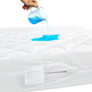 Waterproof Quilted Crib Mattress Encasement, Zippered Crib Mattress Protector, Breathable and Absorbent, Viscose 6 Sides Fully Encased Cover by TinyTreasures Baby Boutique