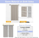 Simplebrand Blackout Extra 10ft Curtains for Patio 120 Inches Long 2 Panels Set, Solid Thermal Insulated Energy Saving Rod Pocket Window Treatment Curtains Blackout Drapes, 50" Wx120 L, Stone by TinyTreasures Baby Boutique