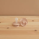 FRIGG Daisy SilkySoft Silicone Baby Pacifier | Made in Denmark | BPA-Free (Blush/Sage, 6-18 Months) by TinyTreasures Baby Boutique