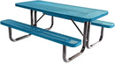Coated Outdoor Furniture Heavy-Duty Portable Outdoor Picnic Table, Thermoplastic Coated Expanded Metal Commercial-Grade Patio Dining Furniture Made in America (6ft Rectangular, Light Blue) by GreenHaven Gardens