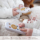 Nueplay Baby TV Remote Control Toy with Light and Sound, Toddler Realistic Controller with 3 Languages, Early Educational Learning Musical Toys, Preschool Infant Boys Girls 6, 12, 18 Months, White by TinyTreasures Baby Boutique