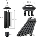ASTARIN 45 in Memorial Wind Chimes Large with 6 Heavy Tubes, Large Deep Tone Wind Chimes Outdoor for Garden Hanging Décor,Sympathy Gifts. Black by CozyNest Decor