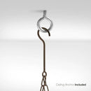Sorbus Pot and Pan Rack for Ceiling 31" with 10 S Hooks — Decorative Oval Mounted Storage Rack — Multi-Purpose Organizer Great for Home, Restaurant, Kitchen Cookware, Utensils, Books, (Bronze) by CozyNest Decor