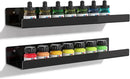upsimples Acrylic Shelves for Wall Decor, 15" Display Shelf Perfume Organizer for Bathroom, Bedroom, Living Room, Floating Bookshelves for Kids, Black, 2 Pack by CozyNest Decor