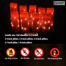 danip red flameless Candle, Built-in Star Cluster, 9 LED Candles, 11 Button Remote Control, 24-Hour Cycle Timer, Flashing Flame, Real Wax, Battery Powered. (Starry Sky Series) by CozyNest Decor