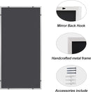 Silver Bathroom Mirror for Wall, 30x60 Inch Rectangle Mirrors with Metal Frame, Modern Vanity Large Wall Mirror for Bathroom Living Room, Entryway Hangs Horizontal or Vertical by CozyNest Decor