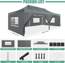 COBIZI 13x26 Pop Up Tent 13x26 Canopy with Sidewalls Heavy Duty Canopy Party Tent for Parties, Outdoor Wedding Large Event Tent Wind Waterproof UPF 50+ Ez Up in Garden Lawn with Roller Bag, Gray by GreenHaven Gardens