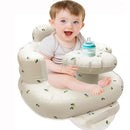 Baby Inflatable Seat for Babies 3-36 Months, Built in Air Pump, Olive Baby Support Seat Summer Toddler Chair for Sitting Up, Baby Shower Chair Floor Seater, Infant Back Support Sofa, Green by TinyTreasures Baby Boutique