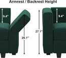 Belffin Modular Sectional Sofa Couch with Reversible Chaise - Velvet L Shaped Couch with Storage, 4-seat Convertible Green.… by CozyNest Decor
