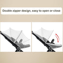 Baby Mosquito Net with Double Zipper, Bassinet Stroller Cover for Baby/Car Seat/Cradles/Carriers, Easy to Use, Keep Insects/Bugs/Cats Out, White by TinyTreasures Baby Boutique