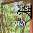 peacoblue Iron Plant Hangers Hooks for Outdoor Indoor Hanging Plants Flower Fern Pots Lantern Bird Feeder, 13"x14" Weather Resistant Metal Wall Holder for Porch Garden Farmhouse(Leaves with Branches) by GreenHaven Gardens