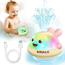 Light up Baby Bath Toys: Whale Bath Toy Sprinkler, Bath Toys for Kids Ages 1-3, Bathtub Outdoor Water Pool Toys for Toddlers 1 2 3 Year Old, Birthday Gift for Boys & Girls by TinyTreasures Baby Boutique