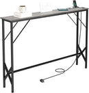 47.2'' Console Table, Skinny Entryway Table with Fast-Charging Station, Narrow Long Sofa Table, Behind Slim Couch Table for Entrance, Hallway, Living Room Decor ST-GY120-1 by CozyNest Decor