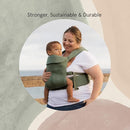 WildBird - Aerial Carrier - 7 to 45 lbs - for Moms, Dads & Caregivers - 100% Natural European Linen Fibers - Versatile & Adjustable - Small Size - Acadian Fabric by TinyTreasures Baby Boutique
