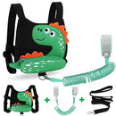 3 in 1 Toddler Harness Leash + Baby Anti Lost Wrist Link, Accmor Cute Dinosaur Child Safety Harness Tether, Kids Walking Wristband Assistant Strap Belt for Parent Boys Outdoor Activity (Black) by TinyTreasures Baby Boutique