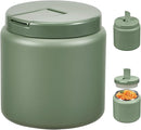 26oz Kids Jar for Hot Food, Insulated Vacuum Food Jar with Buckle Lid, Stainless Steel Wide Mouth Leak Proof Insulated Lunch Container for School Picnic Travel, Green by TinyTreasures Baby Boutique
