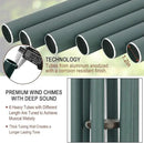Wind Chimes Outdoor Large Deep Tone, 44 Inches Sympathy Wind Chimes Tuned Soothing Melody, Memorial Wind-Chime with 6 Heavy Tubes for Outside Decoration, Garden/Yard. Green